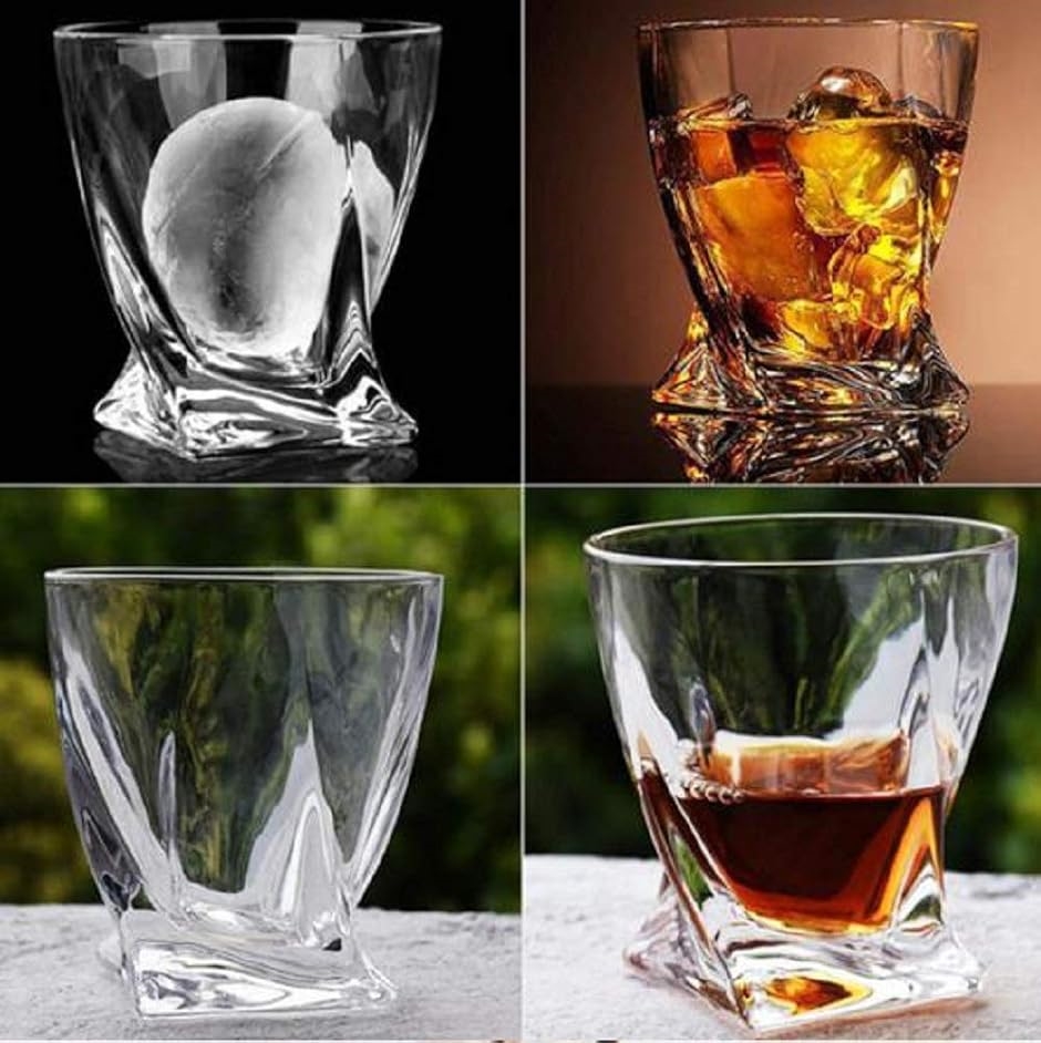 ヨーロピアン ツイスト ロックグラス 創造的 お洒落な ウィスキー