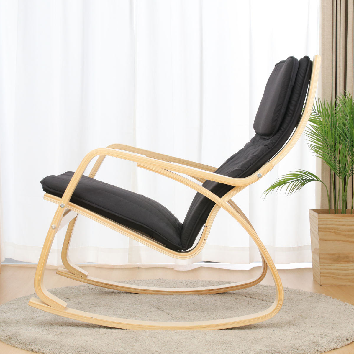 不二貿易（Fuji Boeki） ロッキングチェア 座面高48cm リラックス