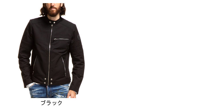 DIESEL（ディーゼル） メンズ コットン シングル ライダースジャケット