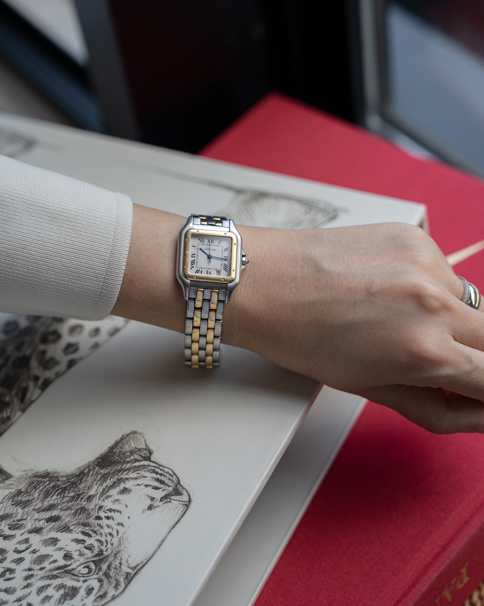 カルティエ パンテール MM スチール&ゴールド Ref. 1100、ボックス