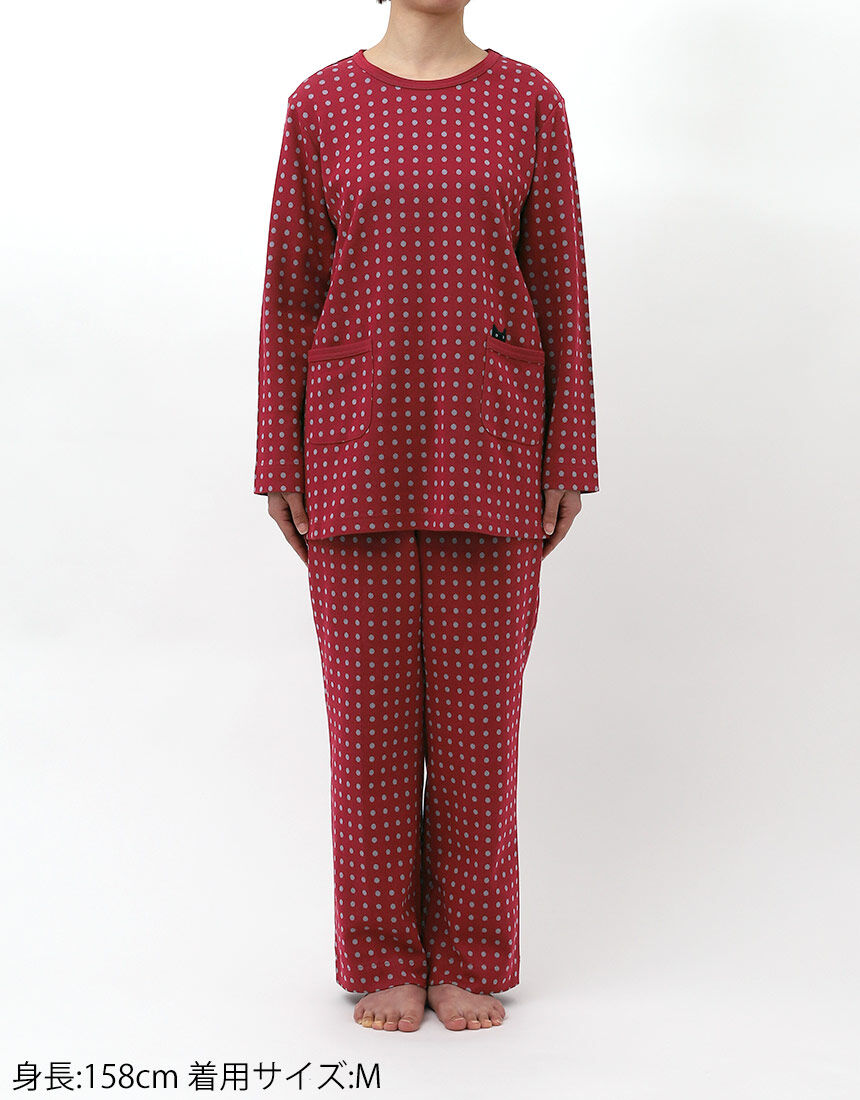 アツコマタノ 【綿100％】裏起毛加工のジャカード素材 パジャマ
