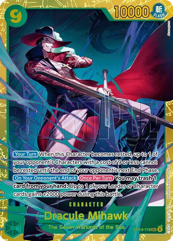 OP14-119 Dracule Mihawk One Piece Card Game Card | One Piece Card Game