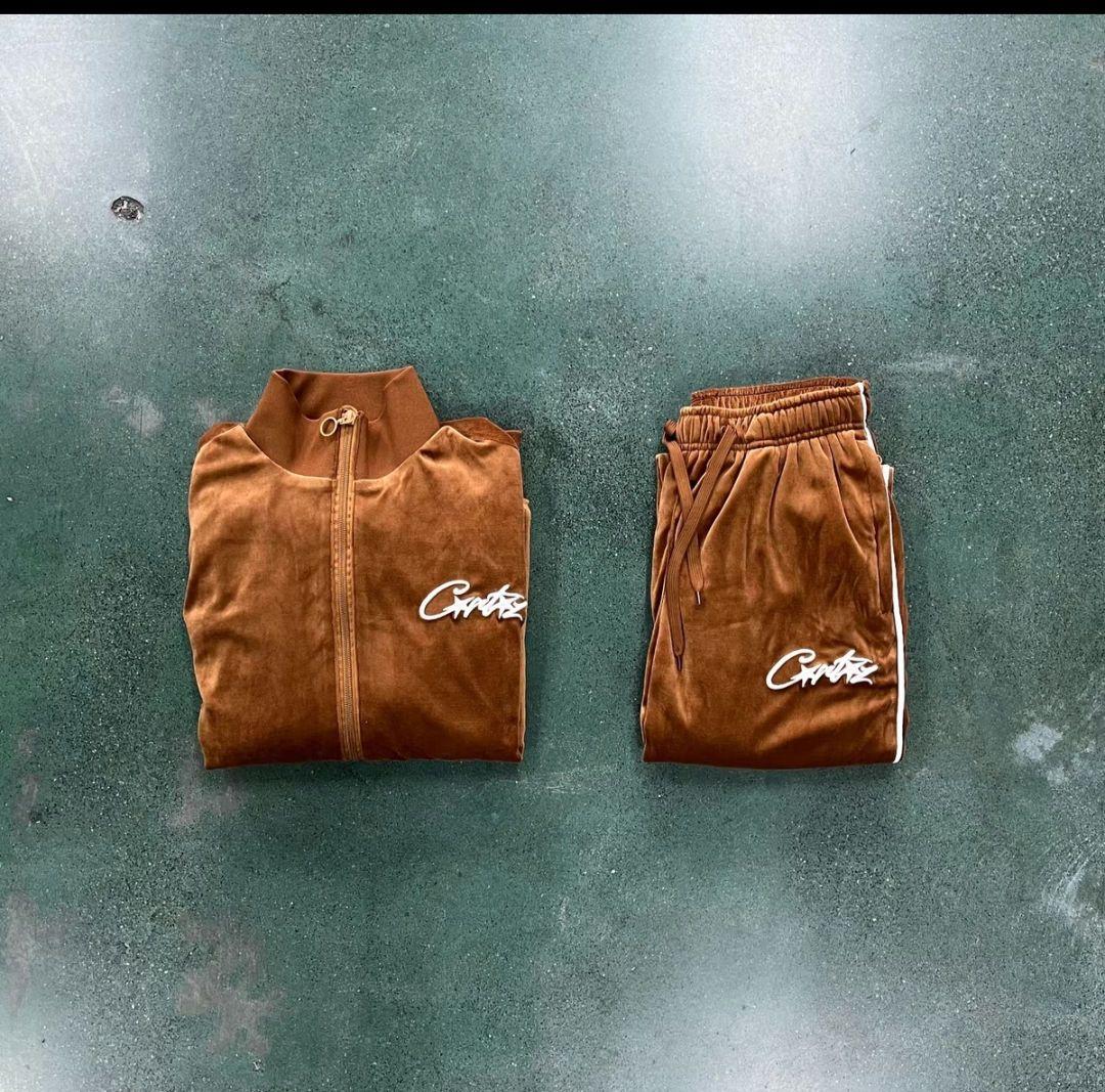 Corteiz ベロアトラックセットアップ M Corteiz ベロアトラックジャケット＆パンツ セットアップ M ブラック