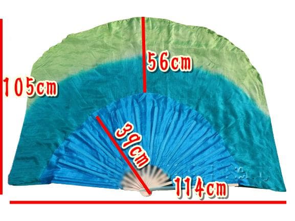 新品】シルク100%両手！ビッグフラッターファンベール☆パステルカラー