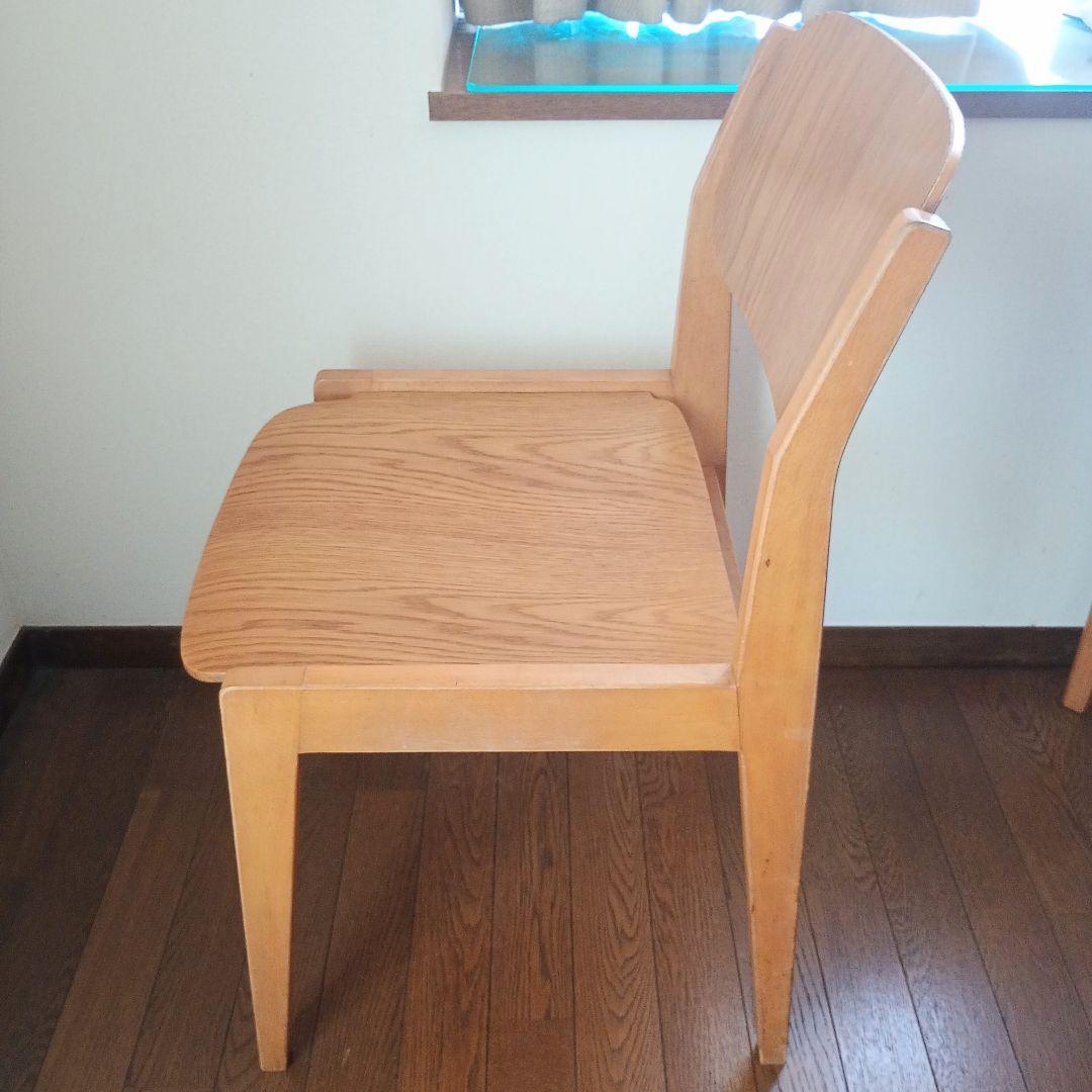 ①グッドデザイン賞【天童木工】ブックチェア/ダイニングチェア/木製椅子/USED