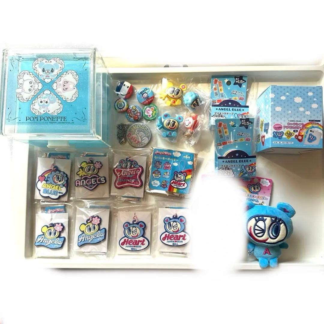 エンジェルブルー　キーホルダー　マステ　ぬい　アクリルステッカー　セット