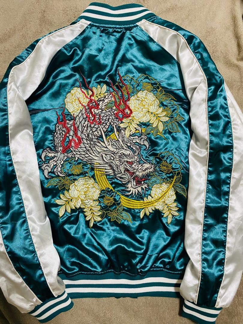 OBORO 美品 龍 日本限定 スカジャン unisex vintage サテン