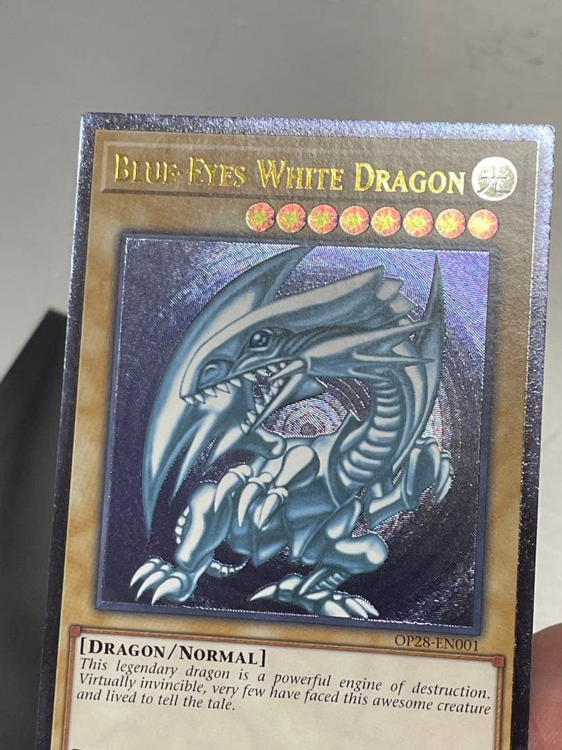 遊戯王 ots28 op28 青眼の白龍 レリーフ ラスト1枚 - メルカリ