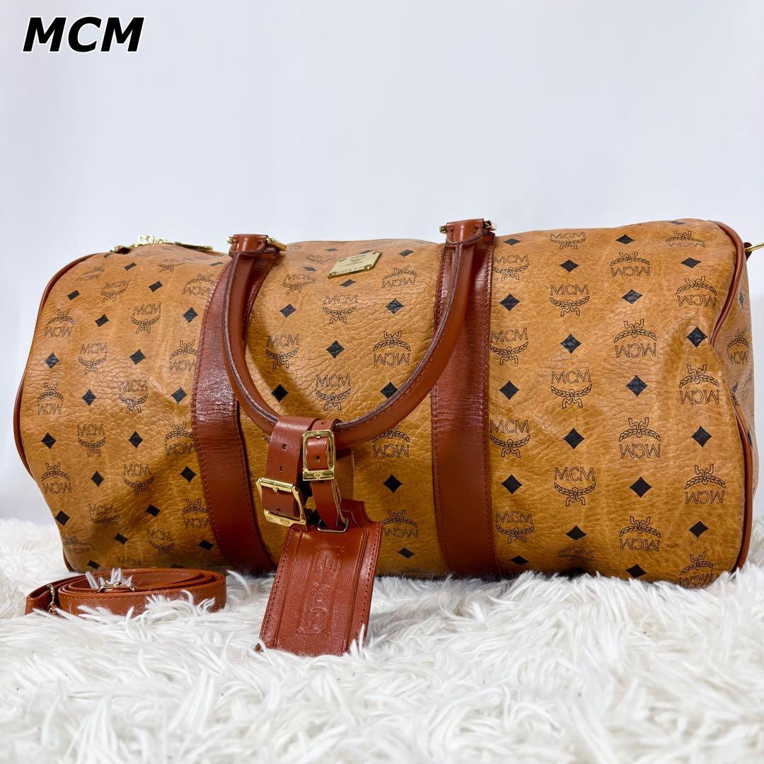 未使用級/ヴィンテージ✨MCM ボストンバッグ 2WAY 大容量 総柄 旅行鞄