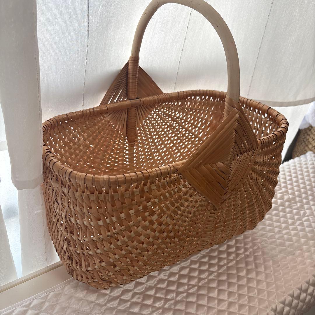 ラトビア ハンドルバスケット (L) カゴ