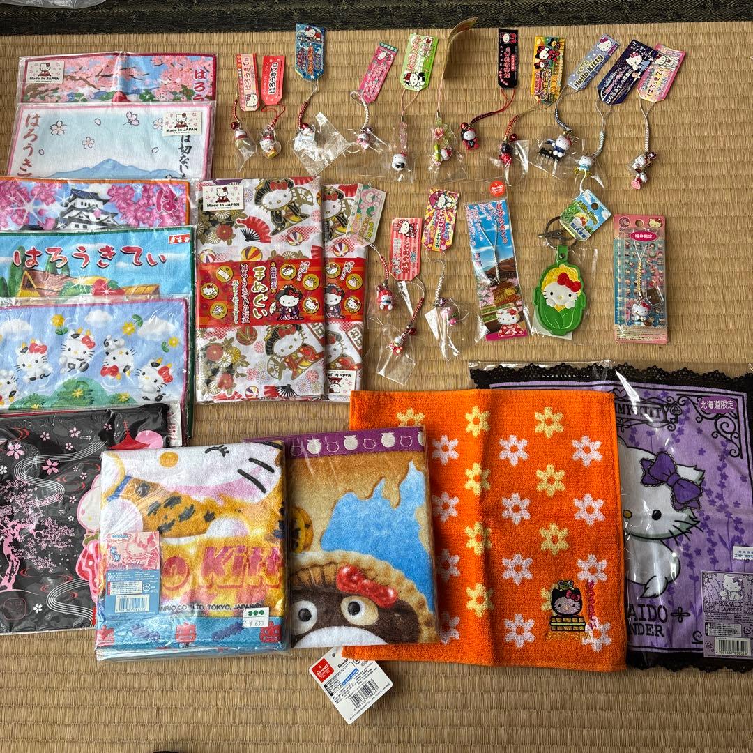 ご当地 キティ 根付け ストラップ プチタオル　バンドタオル　まとめ売り