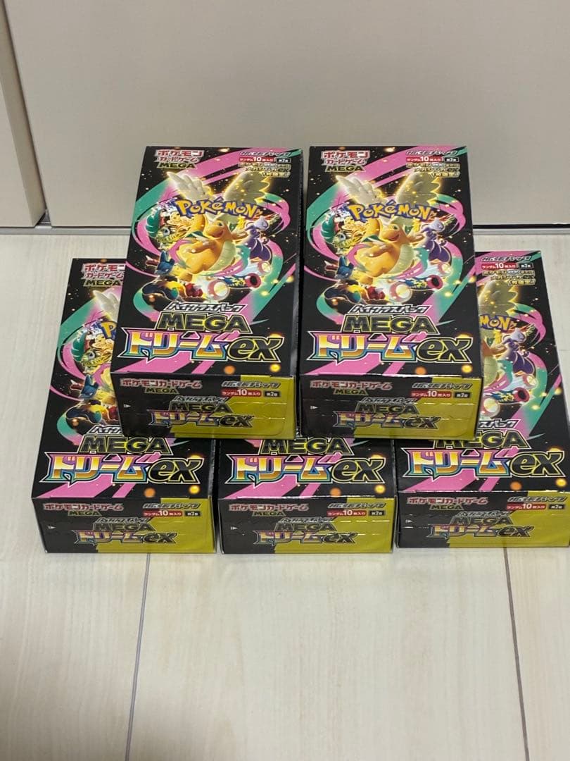 ポケモンカードゲーム メガドリーム　5BOX シュリンク無し ポケモンカードゲーム ハイクラスパック MEGAドリームex 5BOX