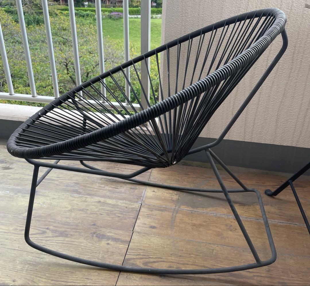 FLYMEe フライミー アカプルコ ロッキングチェア ブラック「送料込み」