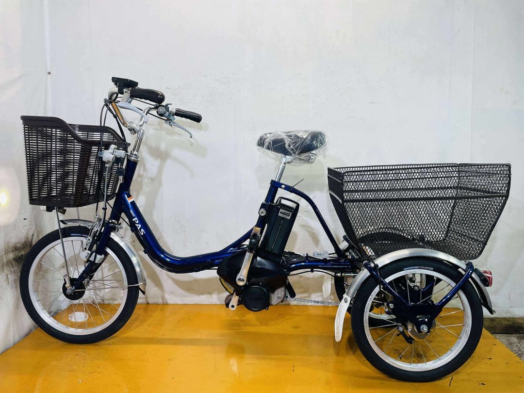 送料無料条件付き YAMAHA PAS 電動アシスト自転車三輪車(18/16型