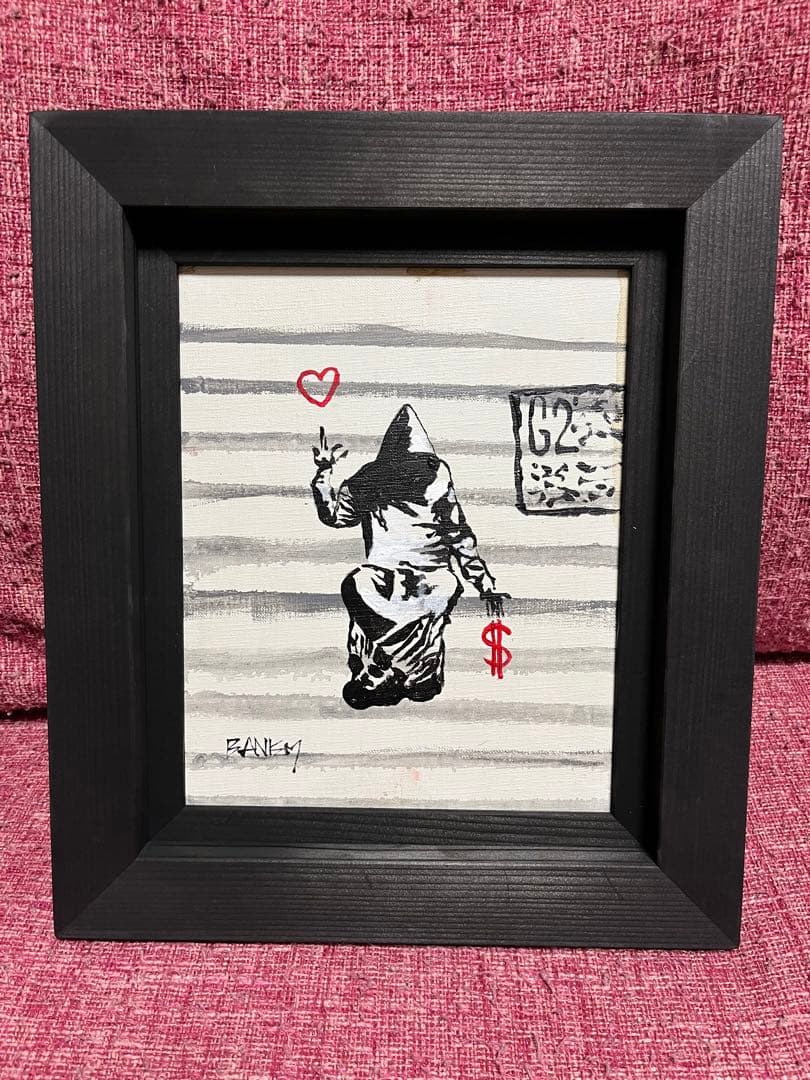 Banksy 絵画 油絵 油彩 肉筆 額縁