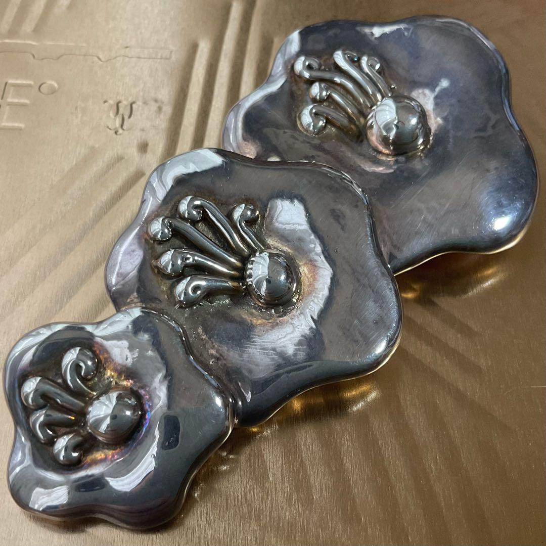 【イスラエルで購入】アンティークシルバーブローチ　925刻印　超大きめ　大ぶり