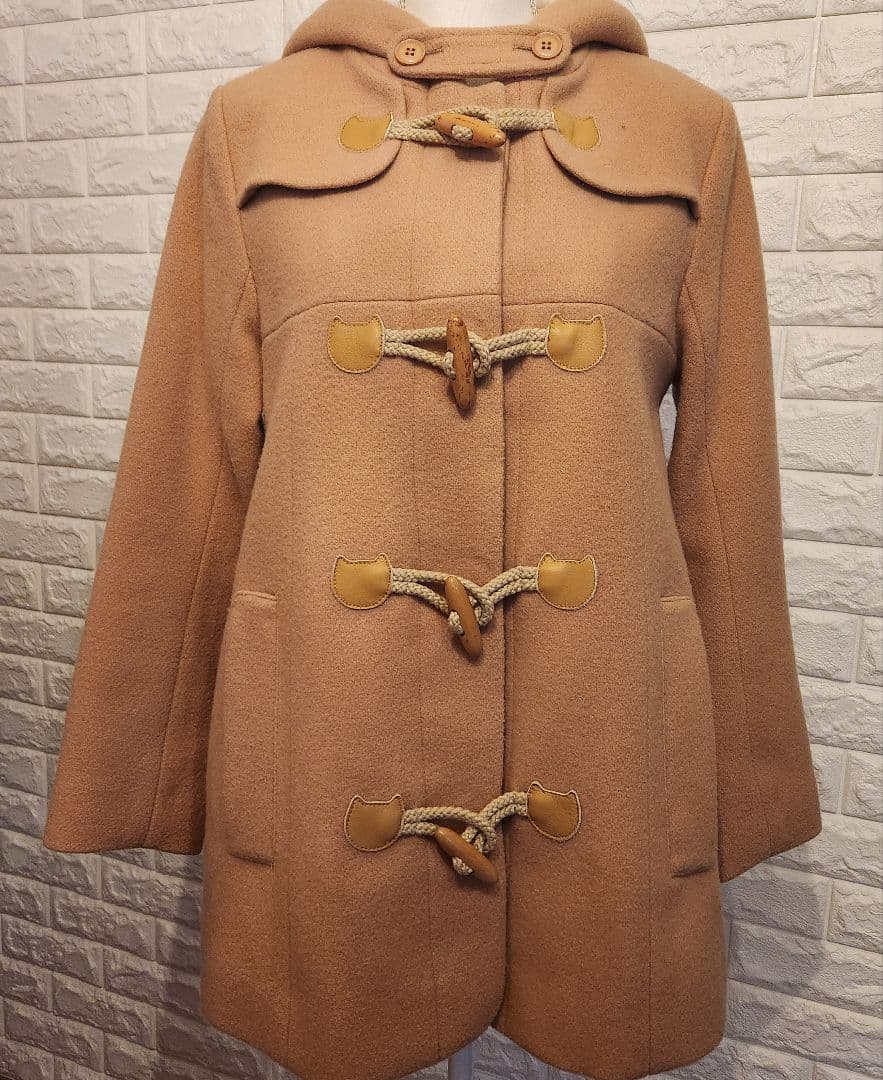 最終値下げ中.ᐟ‪.ᐟ‪♡フランシュリッペ ねこパッチ ダッフルコート‬‬