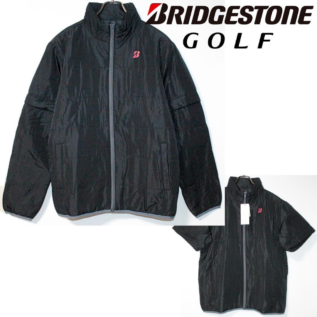 未使用 ブリヂストンゴルフ 長袖半袖 2WAY 中綿ブルゾン XLサイズ 黒 秋冬【B-02】 長袖前開きブルゾン(M BK(ブラック)): アパレル