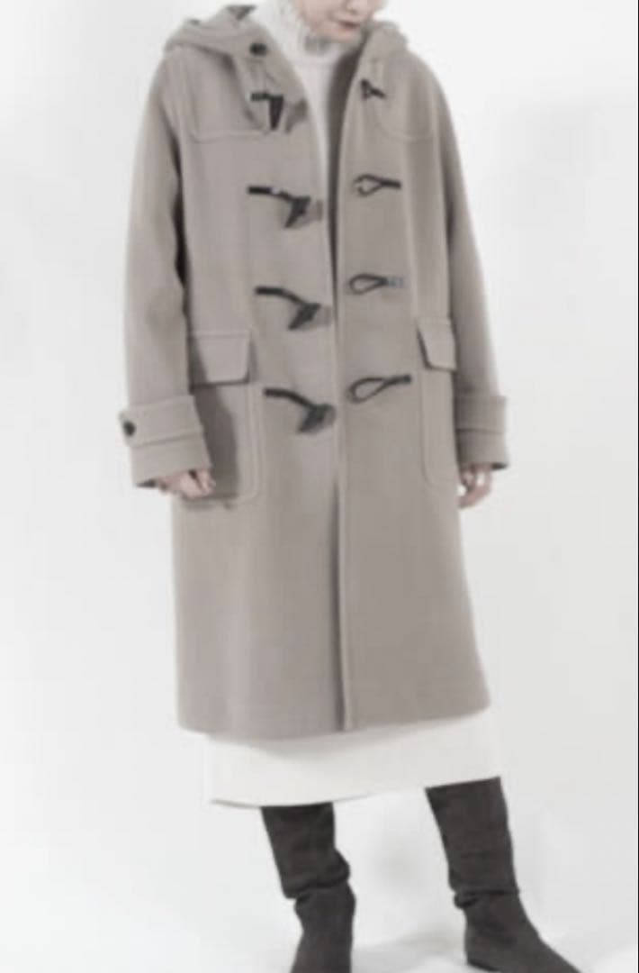 トゥモローランド マカフィー　ウールメルトンダッフルコート　36（M）グレージュ