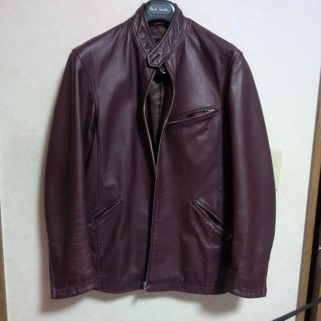 Paul Smith レザーライダースジャケット M　ボルドーレッド