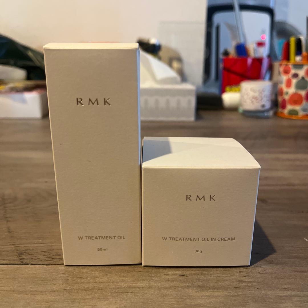 RMK Wトリートメントオイル・オイルインクリームセット[ほぼ未使用品箱あり]
