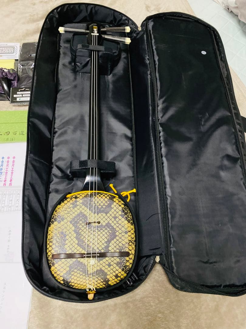 ヘビの皮模様 三線 3弦