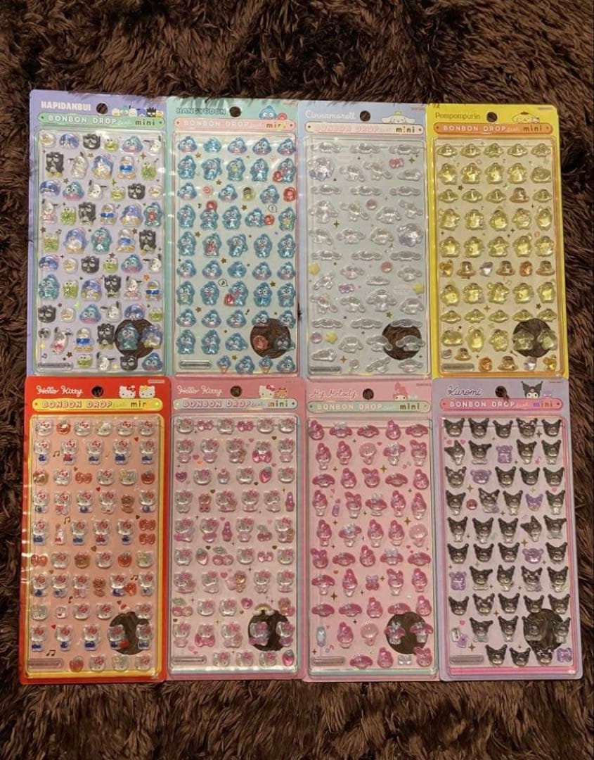 【正規品】サンリオミニ ボンボンドロップシール コンプセット 全8種