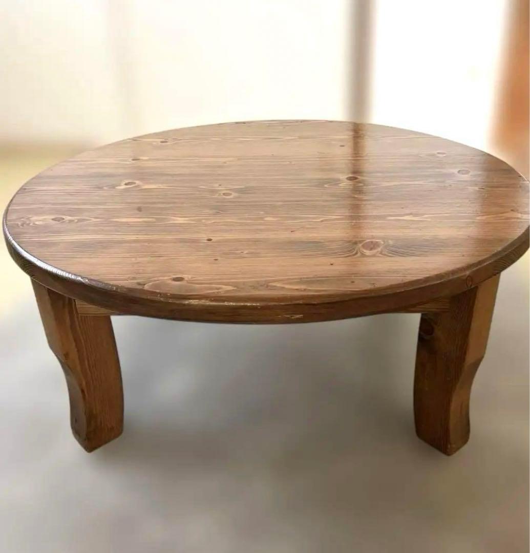 国産松無垢材　座卓　ローテーブル90cm