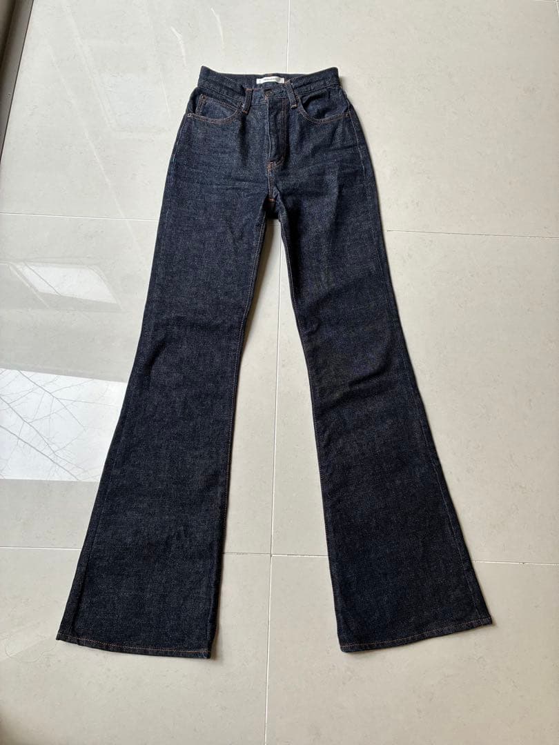 美品　MOUSSY MVS FLARE 23 マウジー フレアデニム ロング濃紺 中古・古着通販】moussy (マウジー) MVS FLARE / フレアデニムパンツ