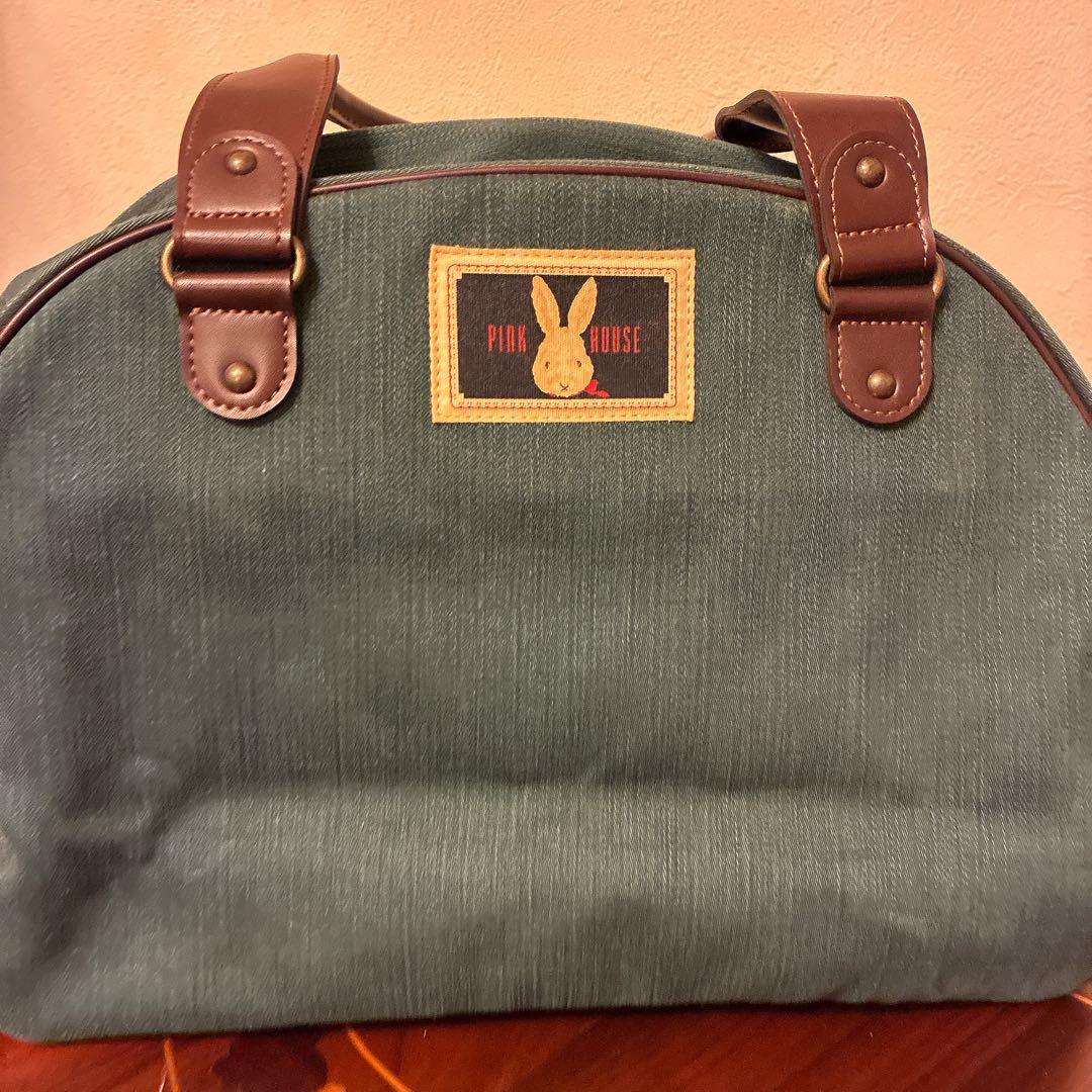 ☆1日限定値下‼️美品希少☆PINK HOUSE ウサギ刺繍 ボストンバッグ