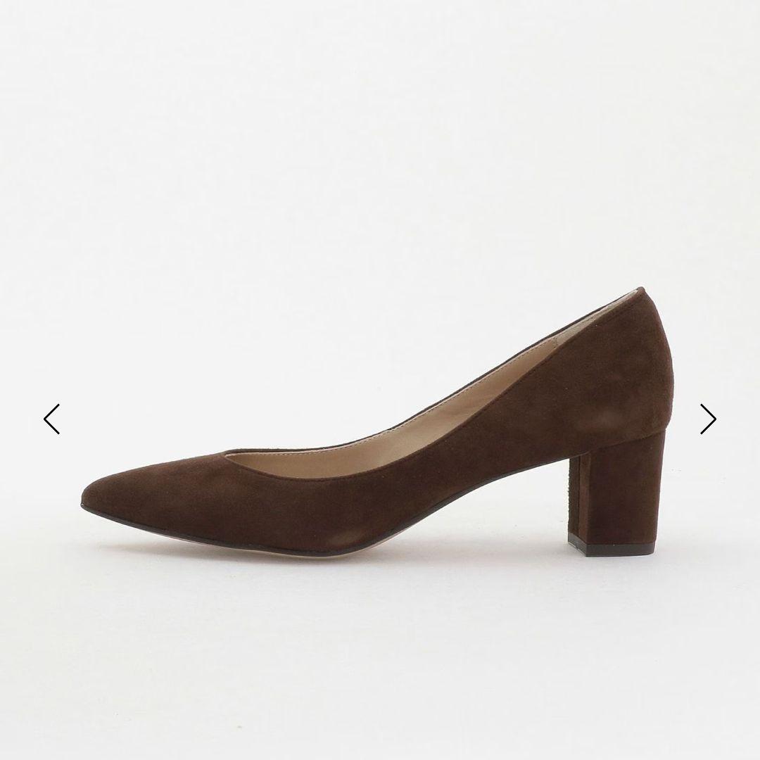 【現行品/美品】オデットエオディールパンプス　ブロックヒール　ダークブラウン