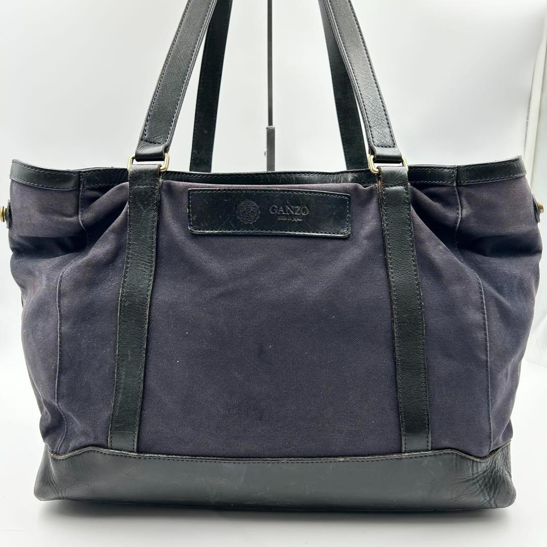 希少✨ GANZO ガンゾ トートバッグ A4収納可 レザー 肩掛け 大容量 GANZO ガンゾ トートバッグ A4収納可 レザー 肩掛け 大容量 - メルカリ
