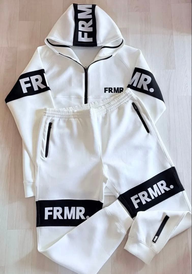 FRMR. ストレッチ　セットアップ ホワイト×ブラック　サイズ2XL