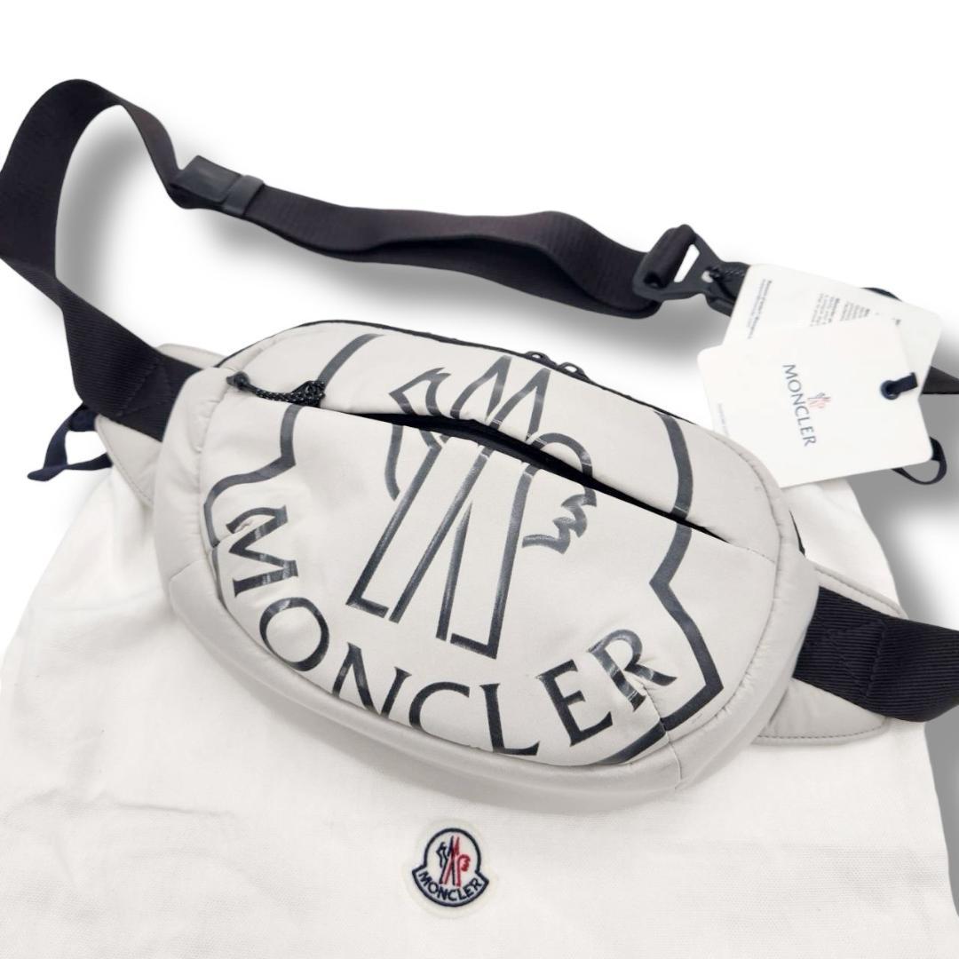 モンクレール ボディバッグ ロゴ ウェストポーチ メンズ タグ付き 美品