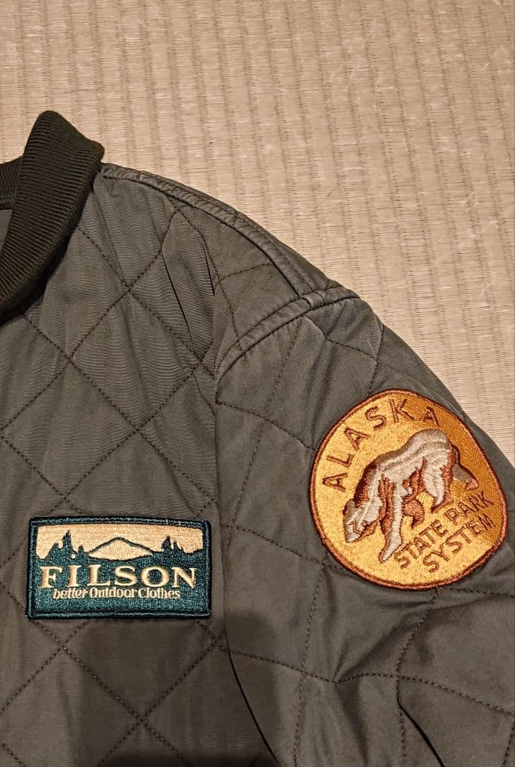 FILSON キルティングジャケット 38 ワッペン エルボーパッチ - メルカリ