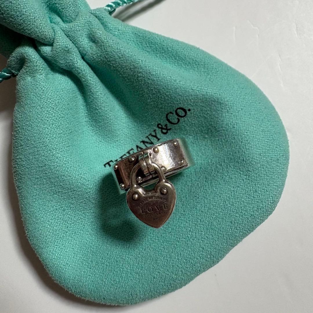 Tiffany & Co. ハート型チャームリング Tiffany & Co. ティファニー コンビ 925 750 ハートチャーム リング