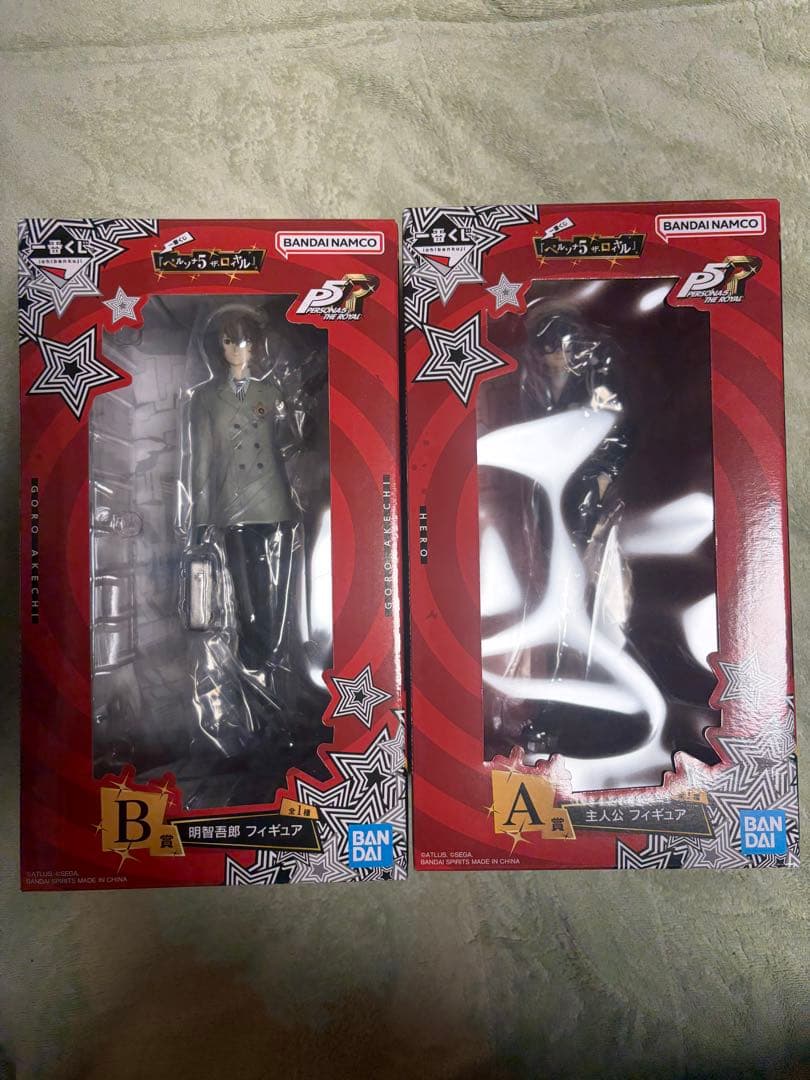 ペルソナ　一番くじ　フィギュア　A賞　主人公　雨宮蓮　B賞　明智吾郎