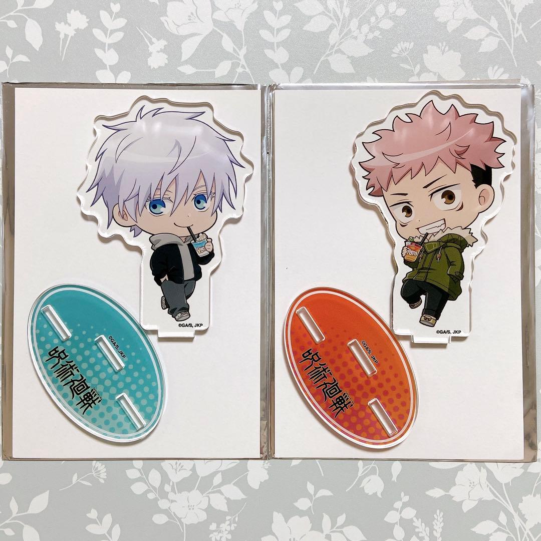 呪術廻戦 虎杖悠仁 五条悟 きゃらドリ ちびキャラアクリルスタンド 2点