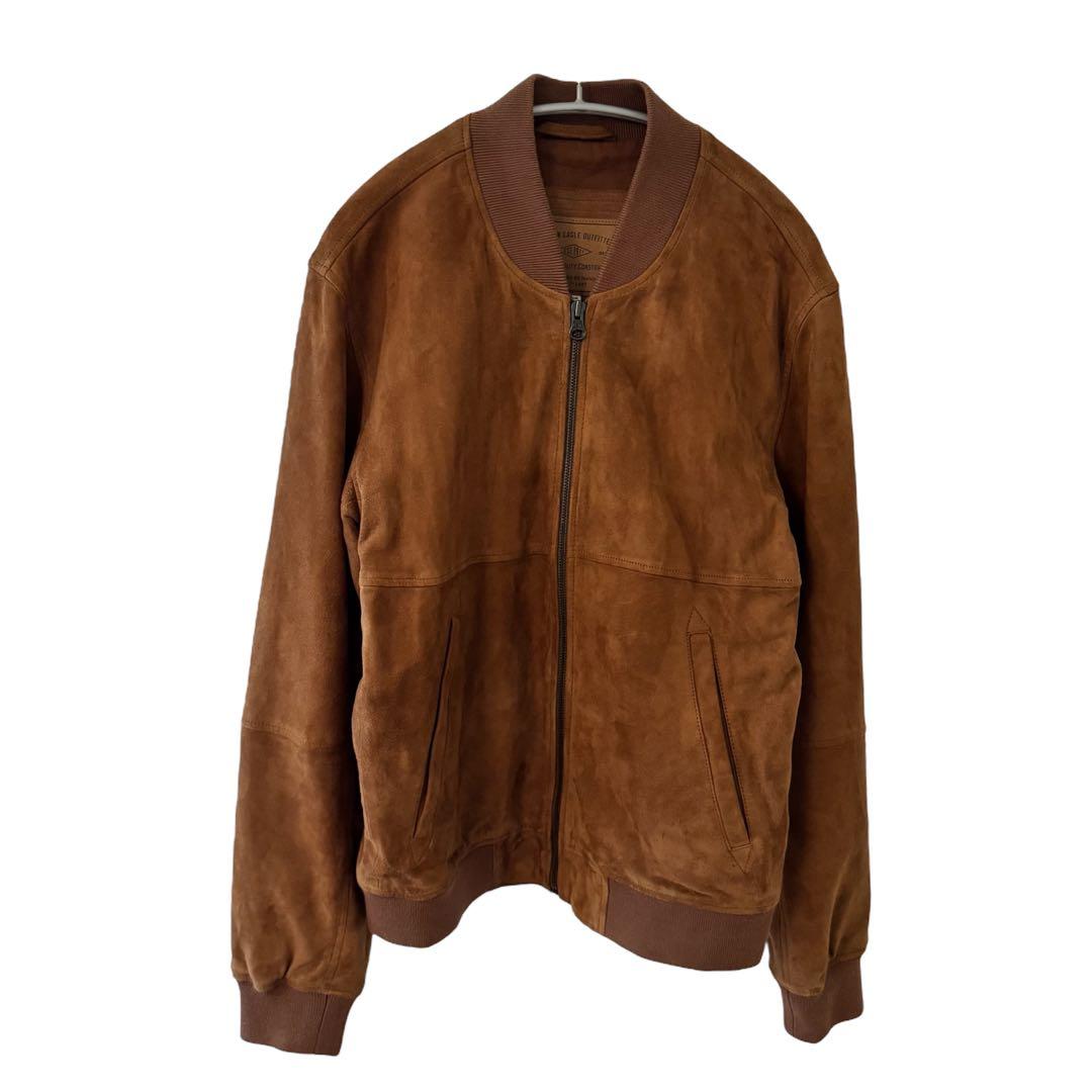 アメリカンイーグルやぎ革 ゴートレザースエードジャケット 短丈