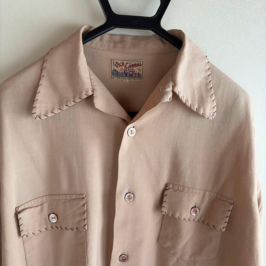レーヨンシャツ OLD CORRAL 40s ビンテージ - メルカリ