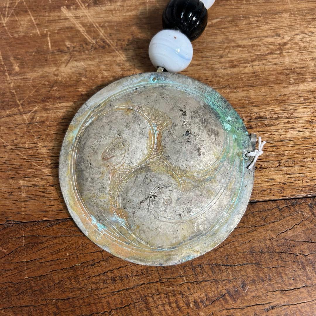 骨董品 アイヌ タマサイ 首飾り シトキ アイヌ玉 蜻蛉玉 ネックレス