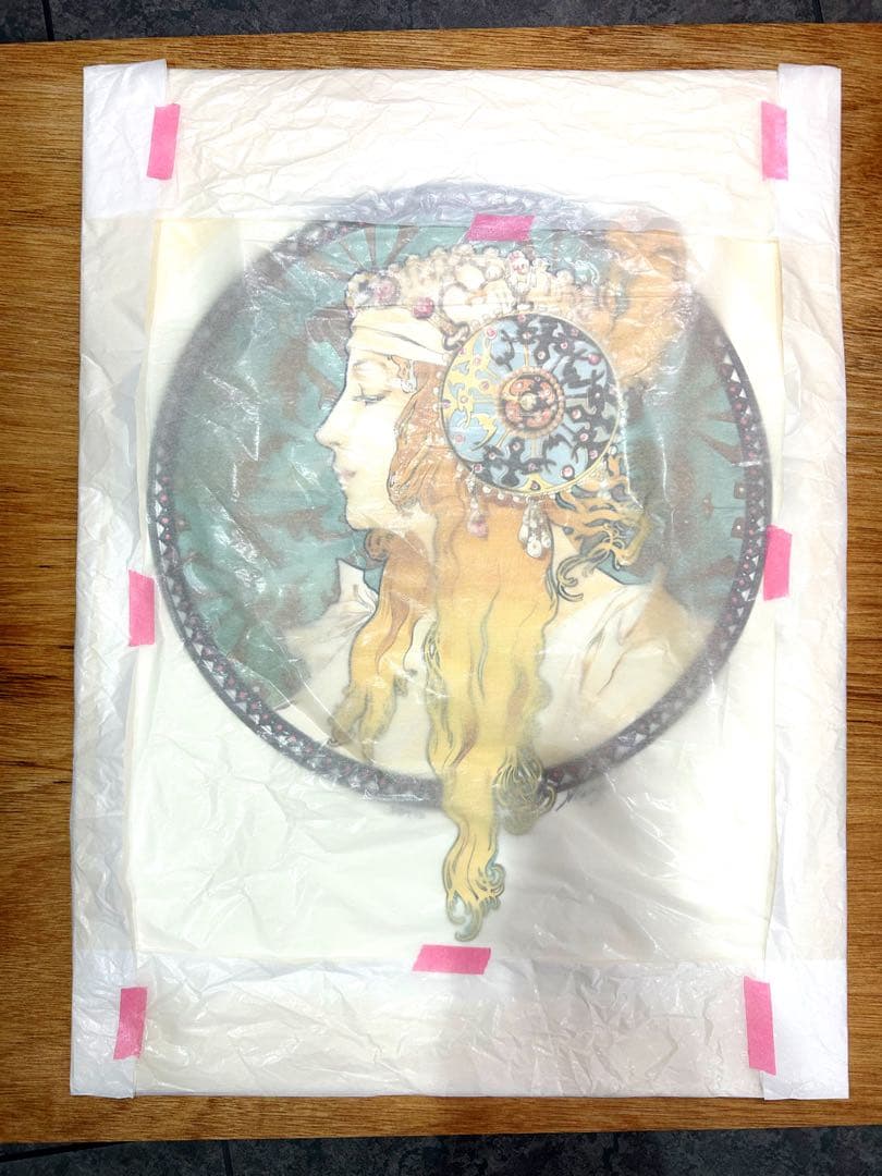 訳あり】 ミュシャ ビザンティン風の頭部 ブロンド ブルネット 2枚組