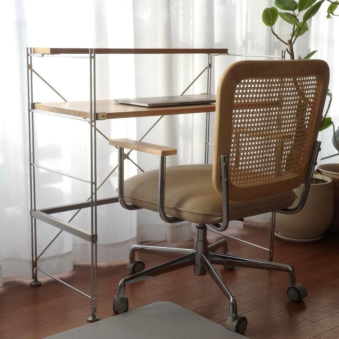 ラムにく【美品】無印良品 ステンレスユニットシェルフ　オーク Amazon｜無印良品 ステンレスユニットシェルフ オーク材棚セット 小 幅