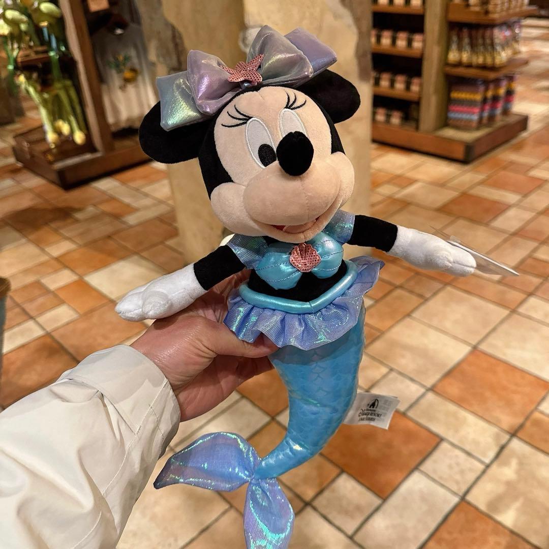 上海ディズニー ミニーマウス マーメイド人形姫ぬいぐるみ - メルカリ