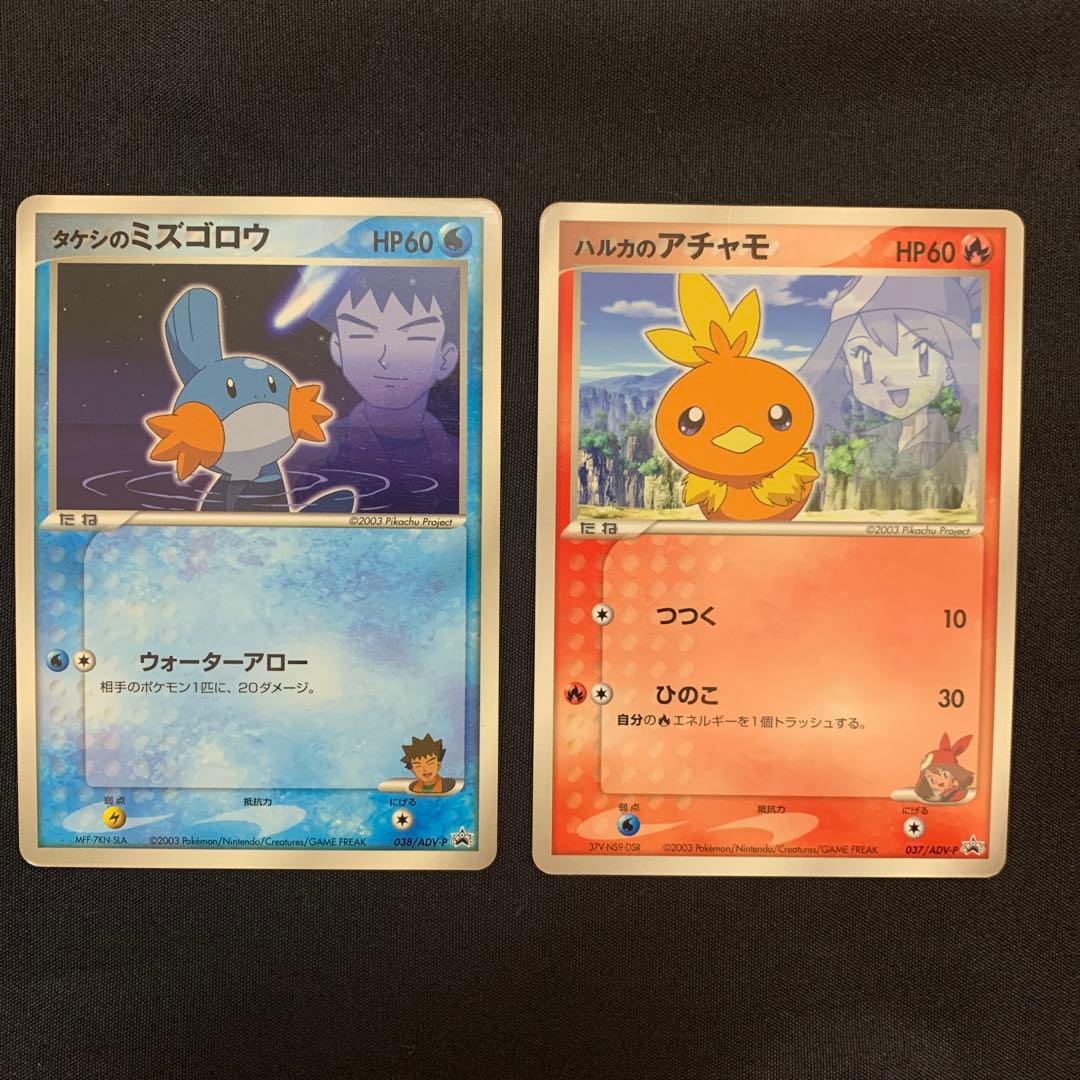 タケシのミズゴロウ　ハルカのアチャモ