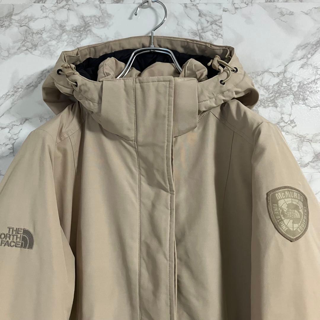 ノースフェイス　マクマードパーカー　ワンポイント刺繍　ダウンコート　ベージュ　Ｍ ザ ノース フェイス THE NORTH FACE メンズ マクマードパーカ