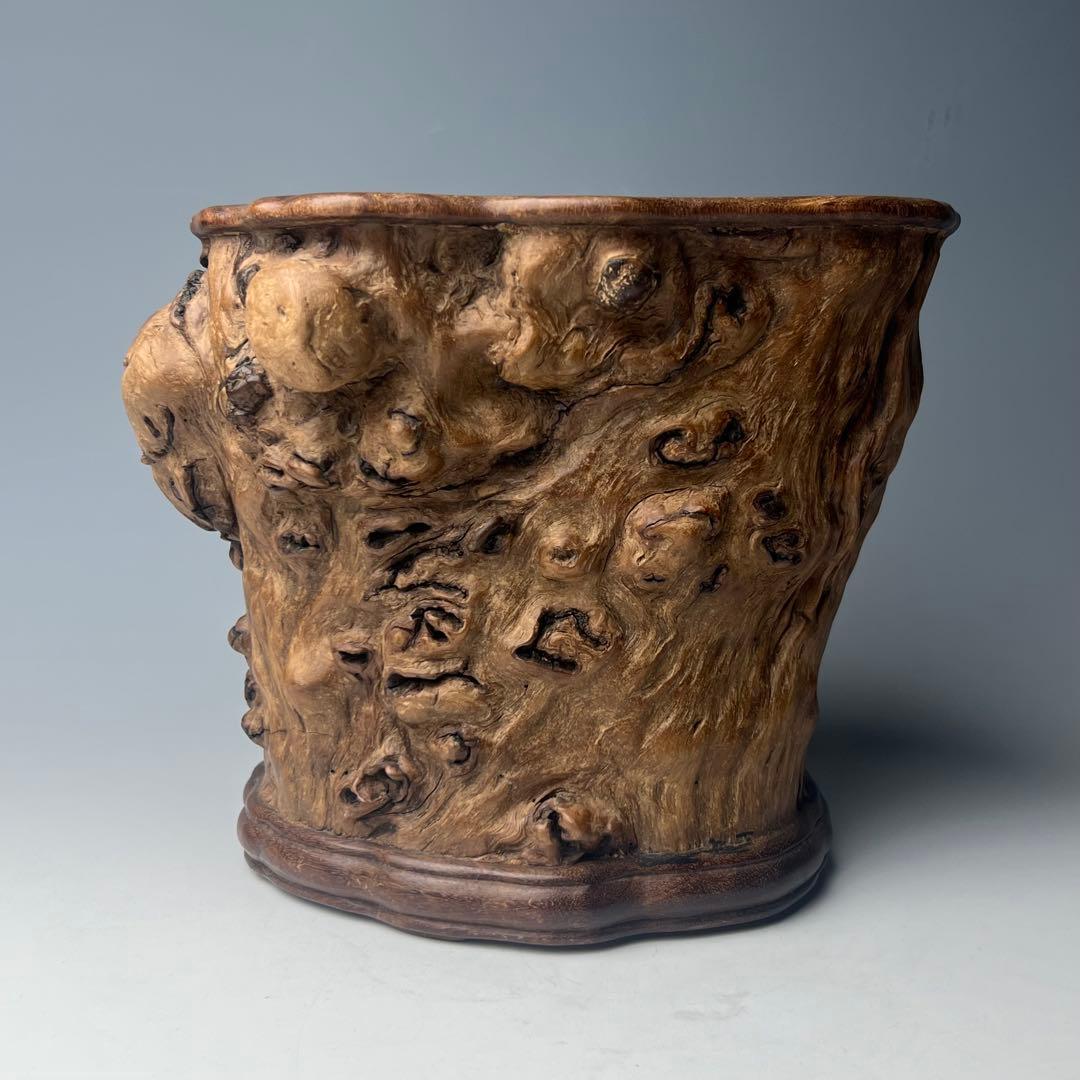 自然木の質感が魅力で優美な逸品 唐物 玉杢筆筒 文房四宝 中国美術 古玩 タモ波杢のボールペン・スタンダード – 野原工芸オンラインストア