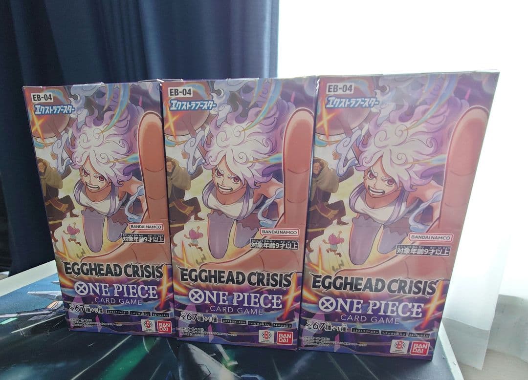 EGGHEAD CRISIS ワンピースカードゲーム 3BOX　テープ付き ワンピースカード EGGHEAD CRISIS 3BOX テープ付き - メルカリ