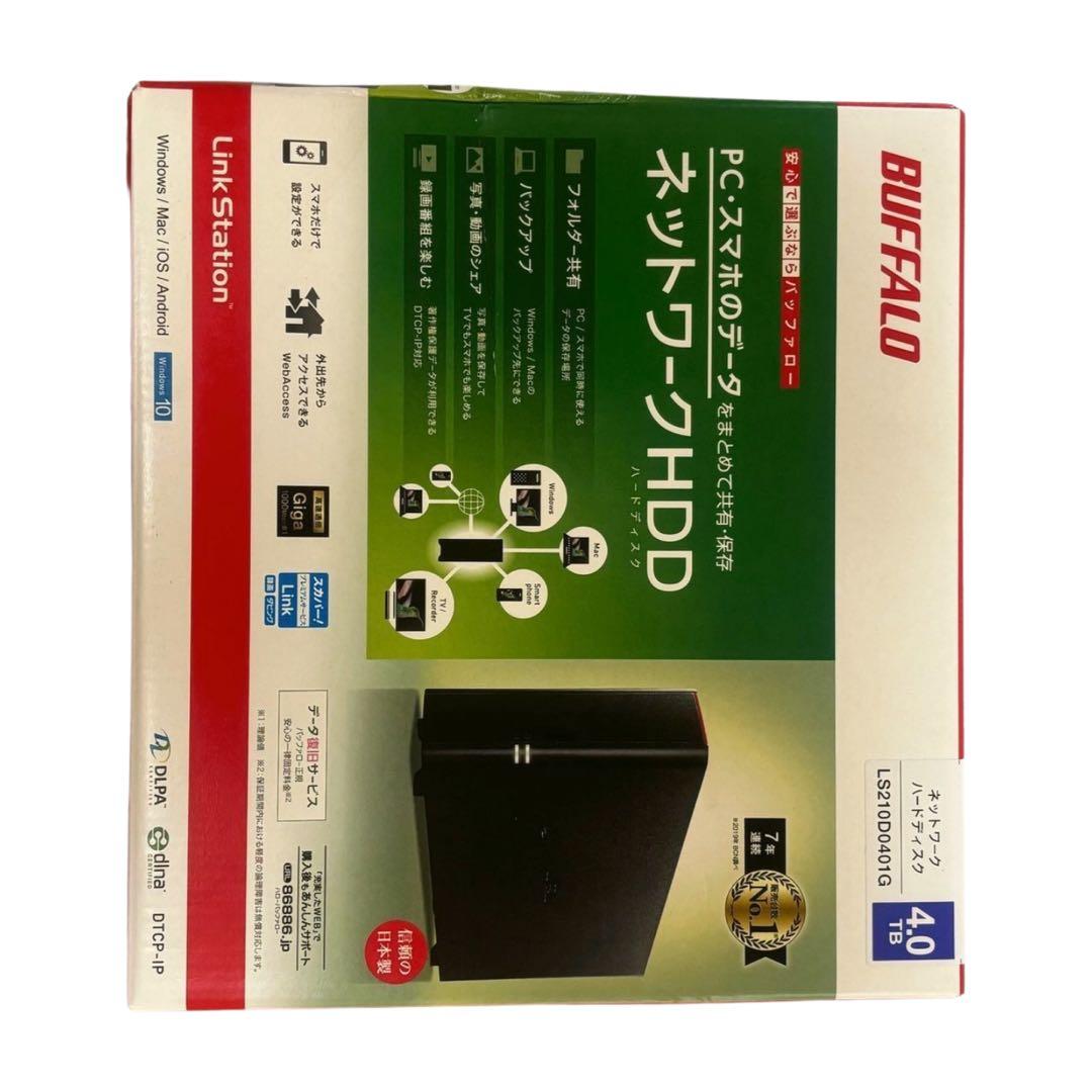 BUFFALO LS210D0401G 4TB ネットワークHDD