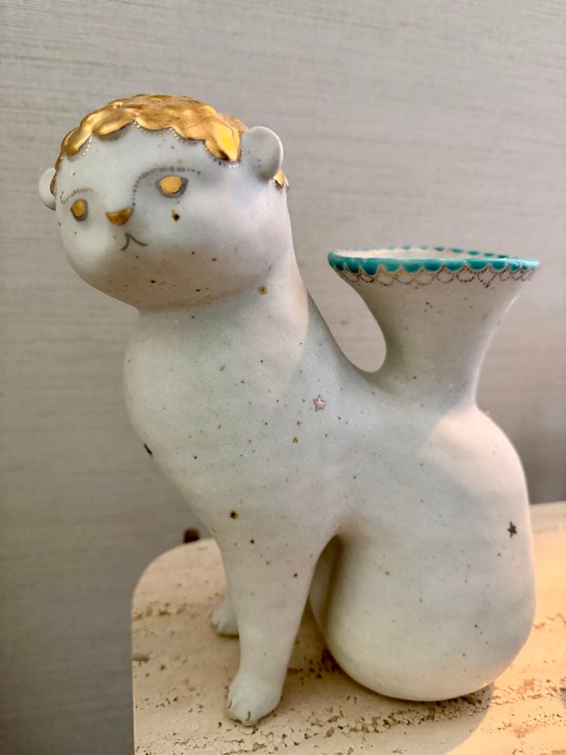 KEIKO TAJI 猫型陶器オブジェ